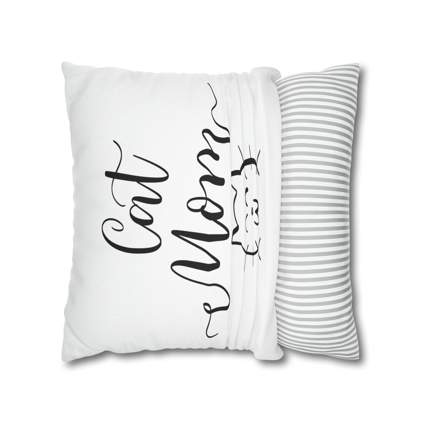 Cat Mom Meow Double-sided Polyester Square Pillowcase Gift For Feline Lovers